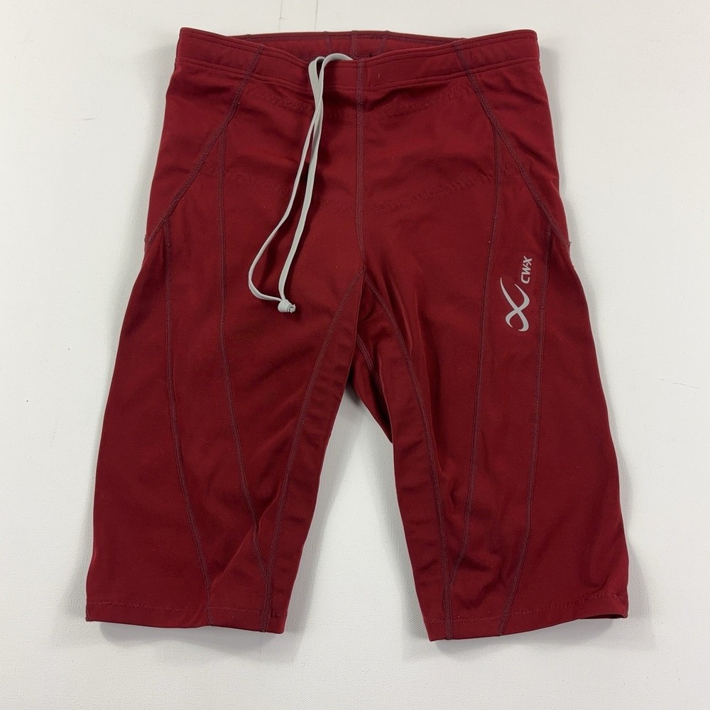 CW-X Womens M Endurance Generator Mid Rise Compression Shorts Red 129805 Running